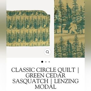 QUILT green cedar SASQUATCH LENZING MODAL Pacific Northwest woods forest Bigfoot